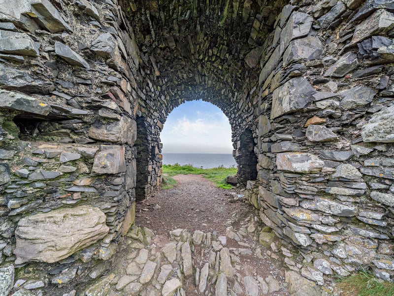 The castle offers expansive coastal views. On a clear day, viewers can see Northern Ireland across the water 
