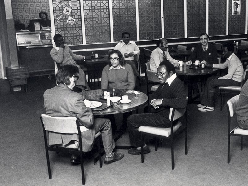 Diners enjoying an evening meal at the YMCA restaurant in Sheffield, in November 1980