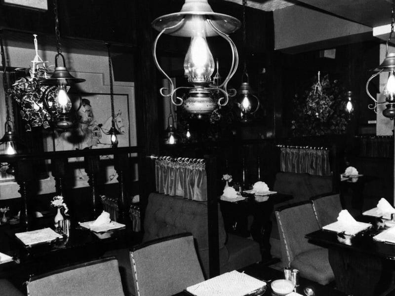 Inside Bonapartes Restaurant, at the Wellesley Hotel, Leeds, in October 1982
