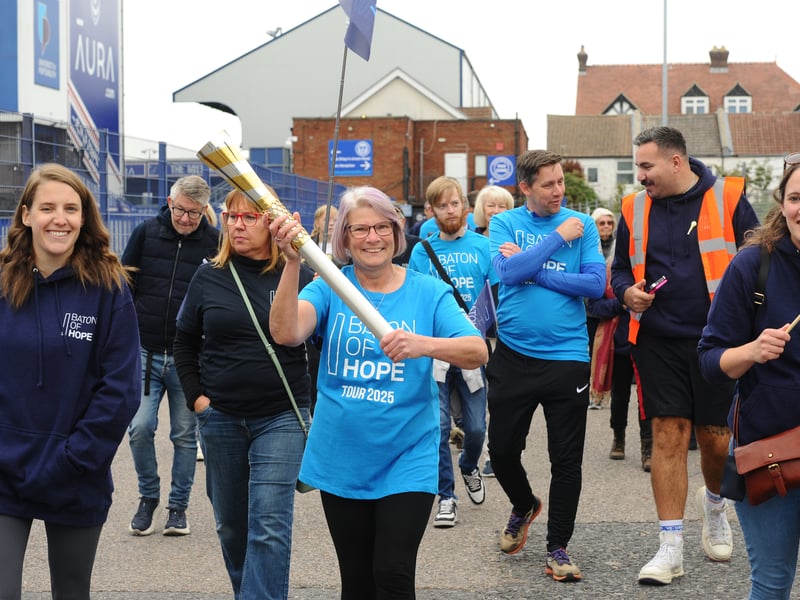 The Baton of Hope is the UK's biggest ever suicide prevention initiative, and it passed through Portsmouth on Friday, September 26, 2025.