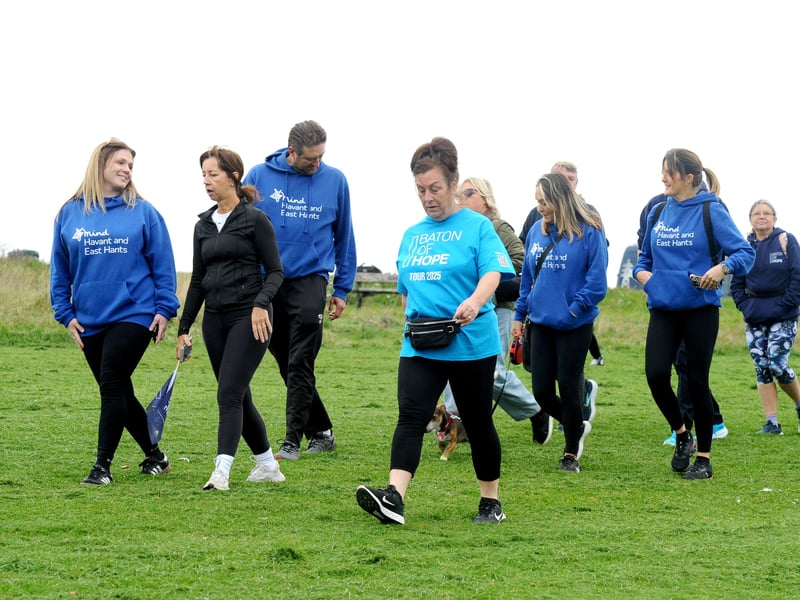 The Baton of Hope started off at Mick's Monster Burgers on Portsdown Hill. Over 100 residents carried the Olympic torch-style baton through the city across the tour.