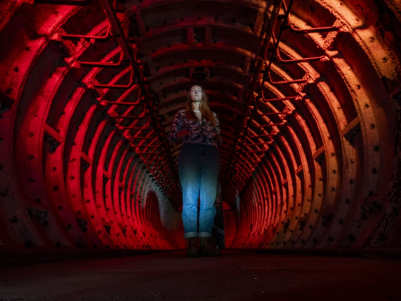 The iconic tunnel entrance to the bunker is based on the same structure as the London Underground tunnels . The tunnel was built by Ministry of Defence engineers in the 1950s