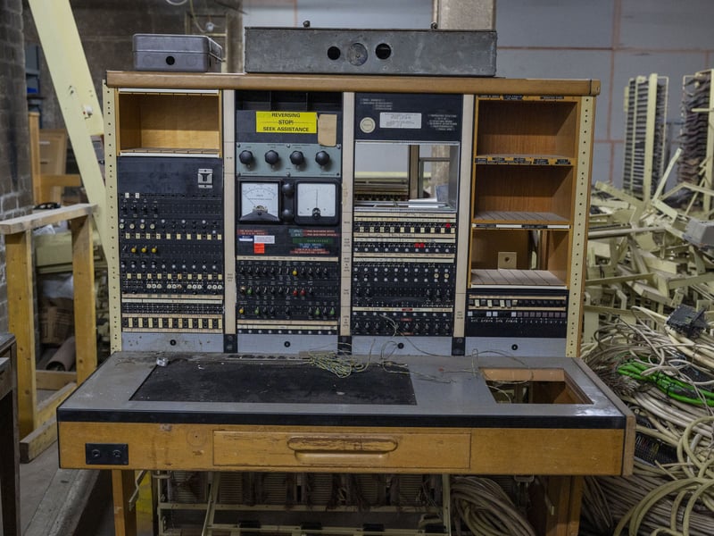 The communications room inside the bunker
