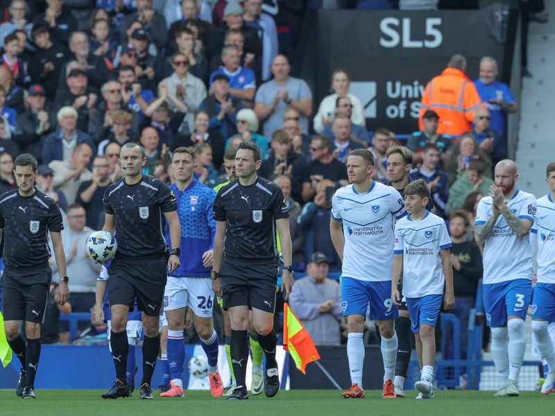 Match action from Portman Road between Pompey and Ipswich.