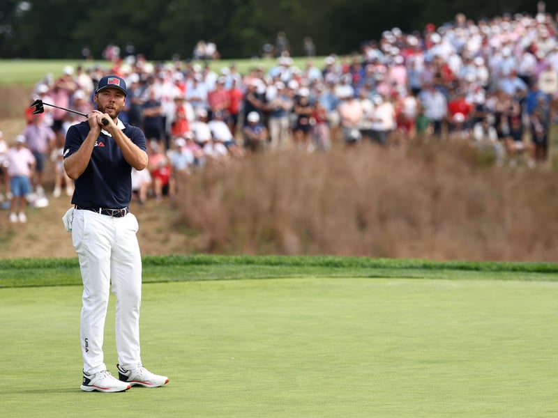 Picked up one point from two halved matches, three-putting the last from long range to let Bob MacIntyre off the hook in the final match of the whole week. 4/10