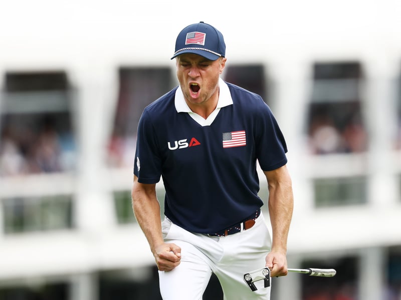 The two-time PGA champion did a brilliant job telling US fans they were out of order and retained his 100 per cent record in the singles with a last-hole birdie. 7/10