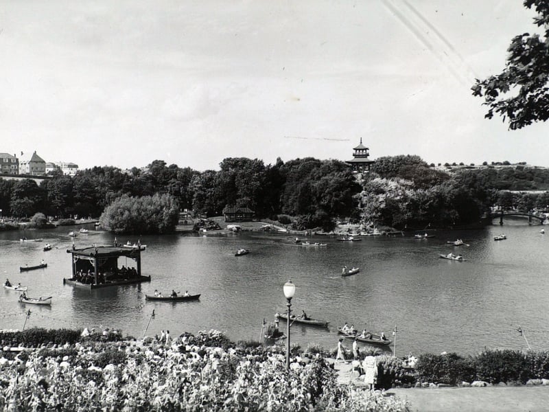Peasholm Park in the 1950s.