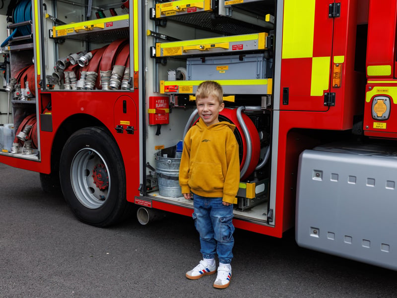 Oliver enjoying time at the Cosham Fire Station open day
Picture:Marcin Jedrysiak
