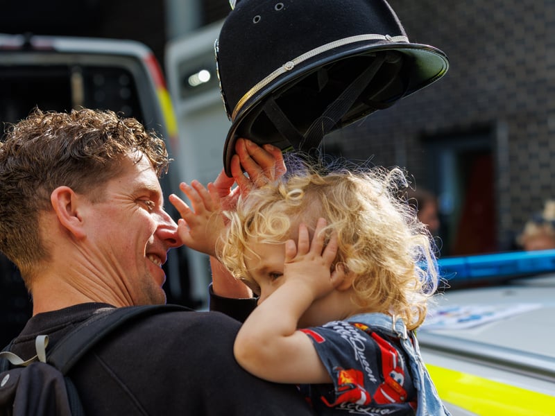 Families explored police cars and ambulances as part of the emergency services showcase
Picture:Marcin Jedrysiak