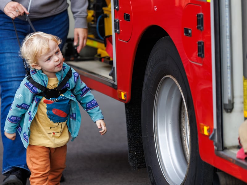 Isaac enjoying his time at Cosham Fire Station
Picture:Marcin Jedrysiak