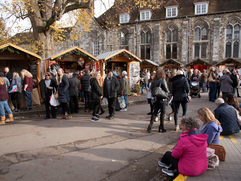 Winchester’s Christmas market is hosted outside its stunning cathedral, which is the city's main landmark. The selection of charming stalls sell goods from scotch eggs to hand-painted crafts, while visitors are treated to some live musicians and local choirs for some extra Christmas cheer. This year its market will run from November 21 to December 22