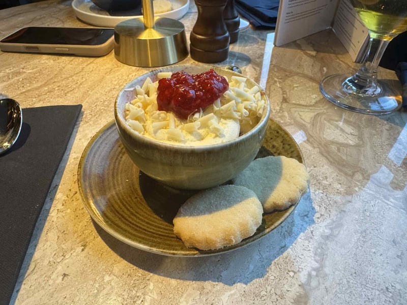 We were absolutely stuffed after our starters and mains but I just had to try the raspberry and white chocolate tiramisu.