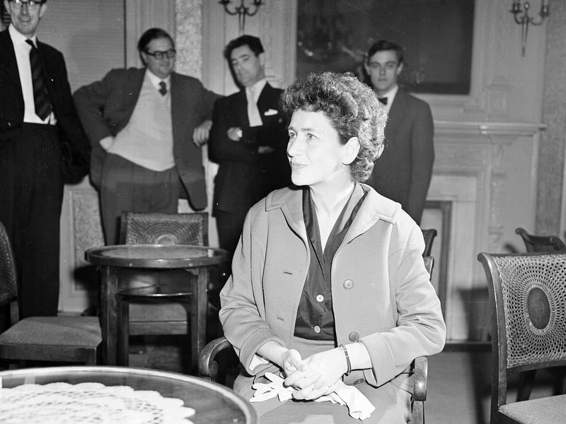 Oscar-winning actress Peggy Ashcroft at Edinburgh's Lyceum Theatre in 1958.