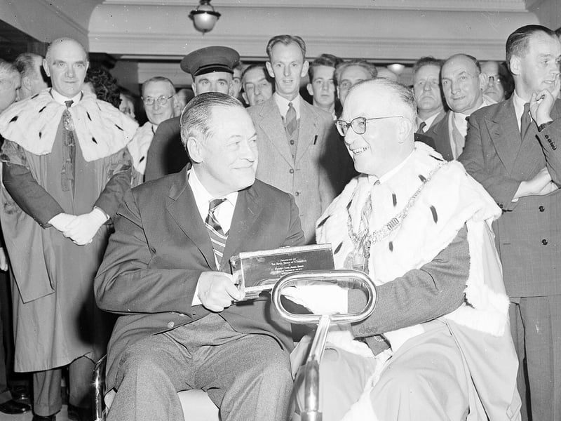 American golfing legend Bobby Jones receives the Freedom of St Andrews in October 1958.
