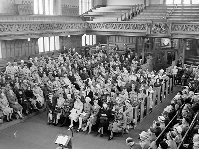 The Ladies Highland Assocation and the Highlands & Islands committee of the Home Board in the General Assembly of Church of Scotland in 1958.