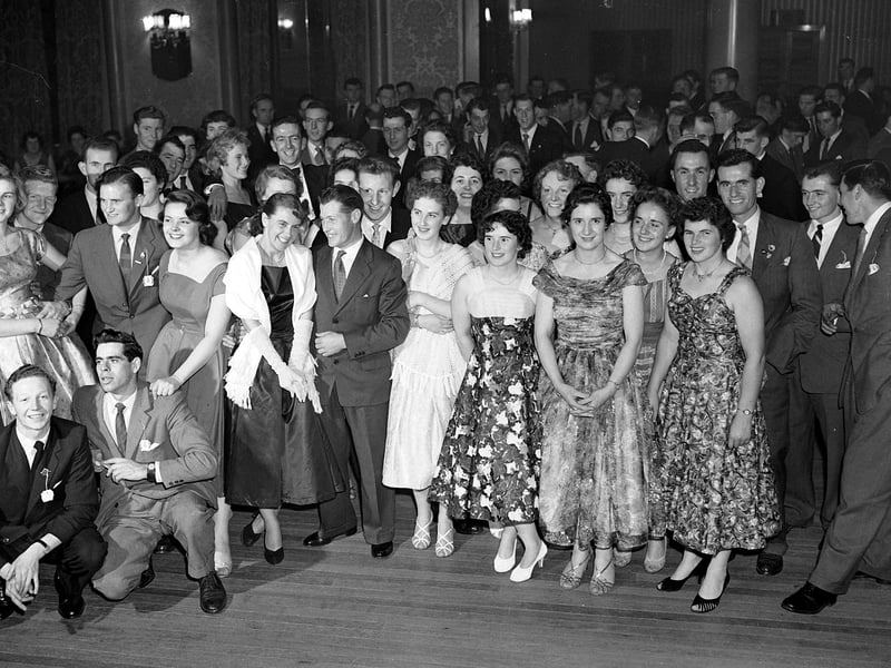 A dance night at the Golden Lion Hotel during the Scottish Association of Young Farmers Club Conference at Stirling in November 1958.