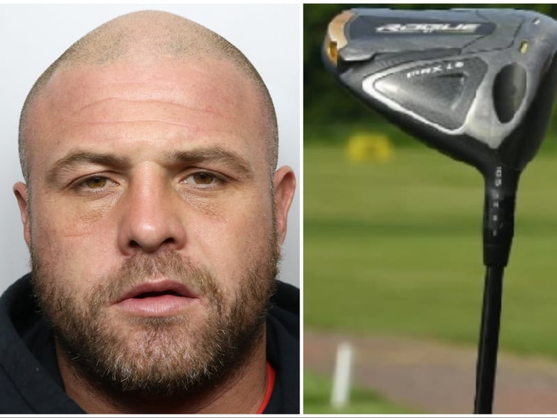 Jordan Clark was jailed at Leeds Crown Court after a motorist was beaten with a golf club with such ferocity that the weapon snapped and was then used to stab him. Clark admitted Section 18 GBH with intent, possession of an offensive weapon, criminal damage, driving without a licence and without insurance. Clark, of Winrose Hill, Belle Isle, has previous convictions including Section 20 GBH without intent and drug dealing. He was jailed for 40 months.