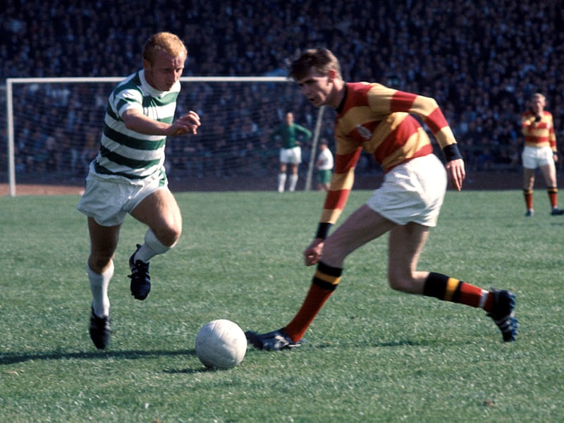 "One player who sticks in my mind is the little red haired winger, Jimmy Johnstone. He had such skill and was the kind of player I always enjoy watching."