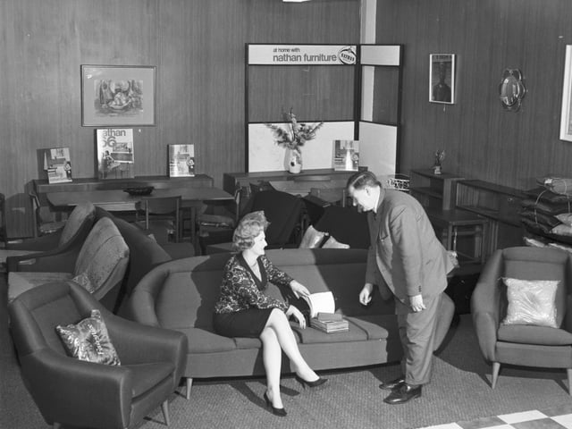 The furniture department of the Leith Provident store in April 1966.
