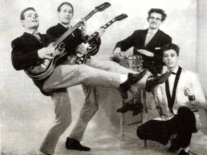 1960s Blackpool group The Four Hy-Fy's
l-r Irving McLeod (bass),  Norman Dean (lead), Geoff Lean (drummer), and Barry Stott (vocals). 
