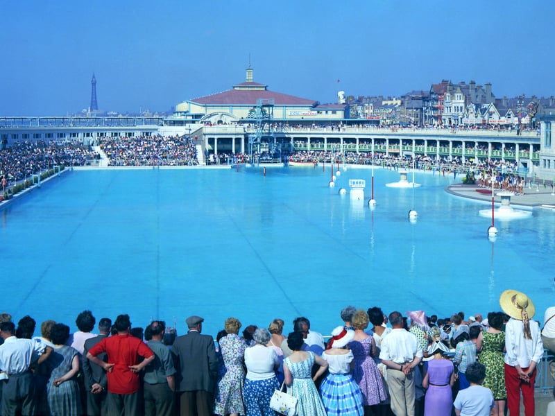 Miss Blackpool in the 1960s when the competition was held at South Shore Open Air Baths
