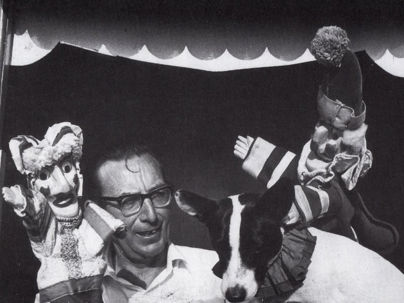 Joe Green and his Punch and Judy show in the 1960s