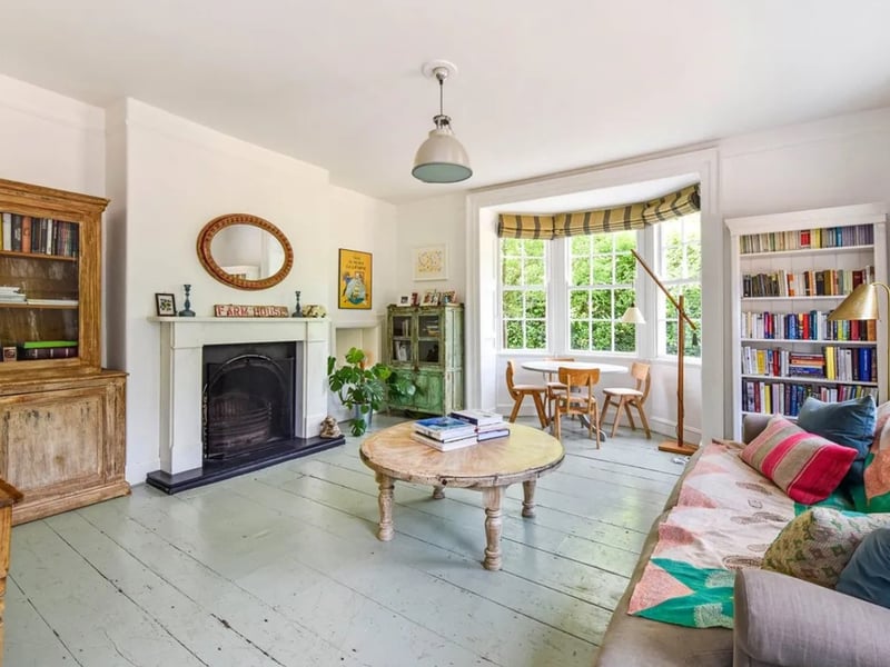 The listing says: "With brick elevations under a tiled roof and accommodation over three floors, this substantial Grade II Listed farmhouse is surely one not to be missed." 