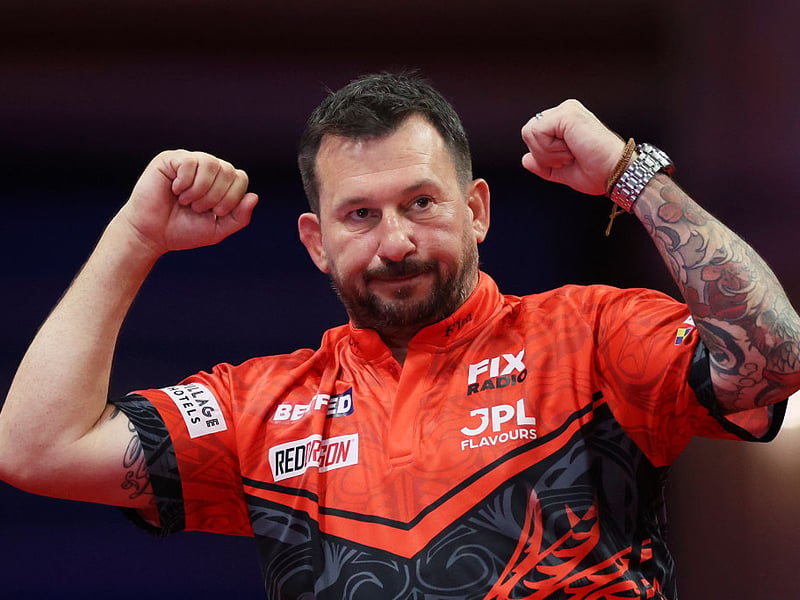 Welsh darter Jonny Clayton has one a Players Championship trophy and the Austrian Darts Open this year. That's helped him to banking £528,500.