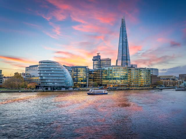 London topped the list for business growth in the UK