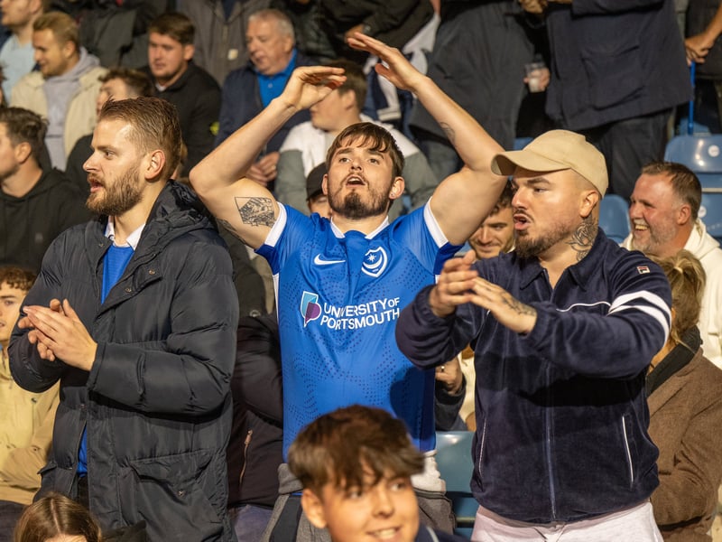 Pompey fans as 19,646 supporters turned out for the clash with Watford. 