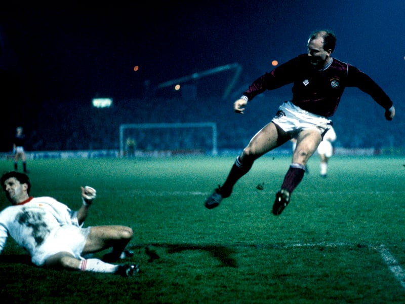 The former Scotland International moved straight from Hearts to Hibs in 1993 at the age of 35.