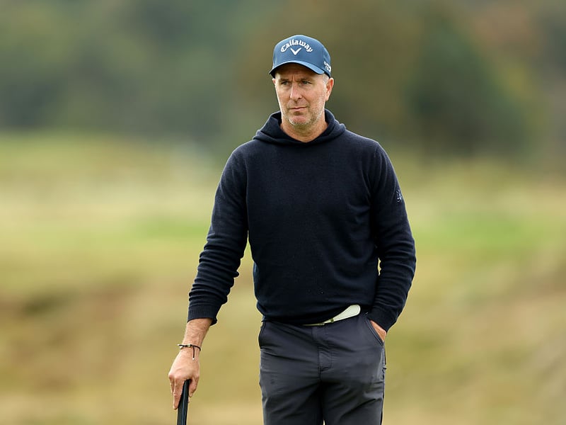 Former England cricketer Michael Vaughan on the St Andrews fairway.