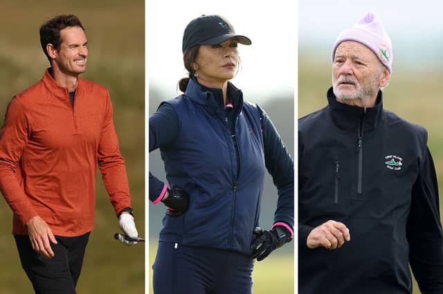 Sir Andy Murray, Catherine Zeta-Jones and Bill Murray were three of the stars taking to the course at the Alfred Dunhill Championship this week.