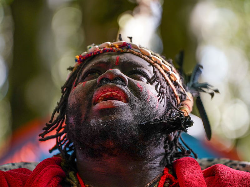 36-year-old Kofi Offeh styles himself as 'King Atehene'.