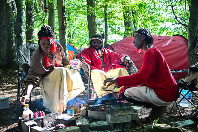The self-proclaimed 'tribe' have been living in woodland in the Borders.