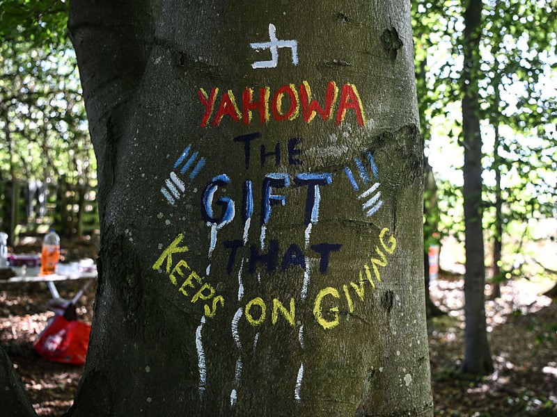 Despite the eviction notice the remained on the private land.