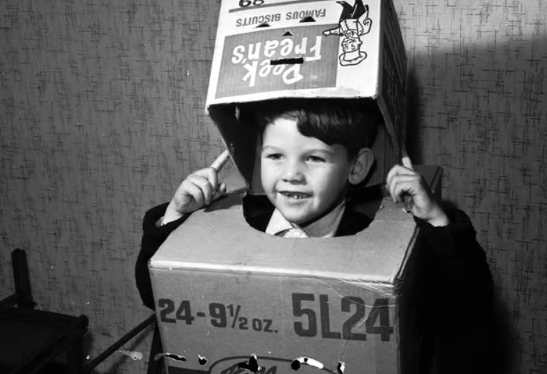 All the family joined in with Halloween fun and the best costumes were the ones that you made together, like this improvised robot.