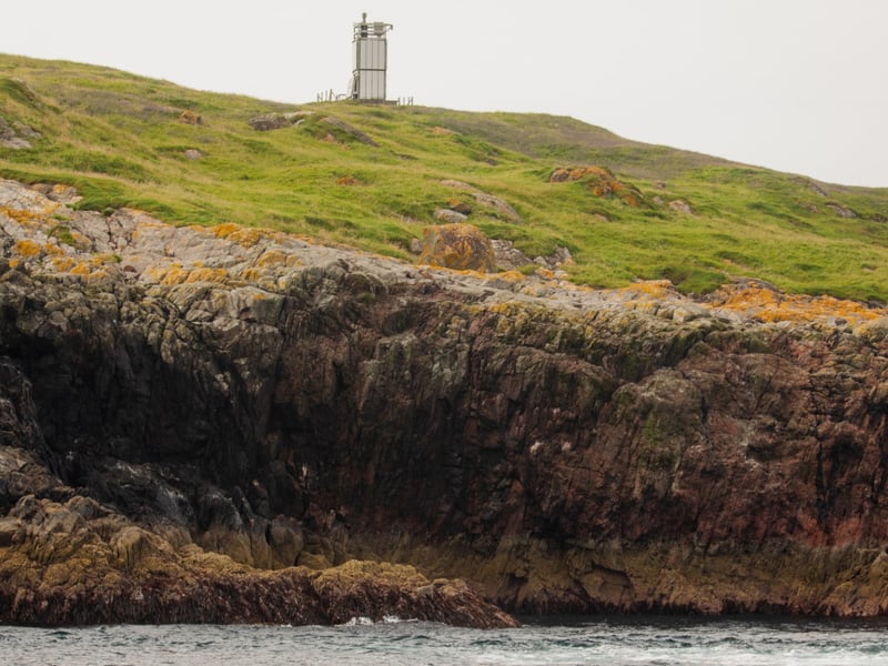 The only existing structure is a small, unmanned lighthouse, owned and maintained periodically by the Northern Lighthouse Board.