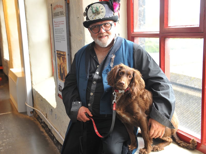 Frank Wulbach with his dog Lady.