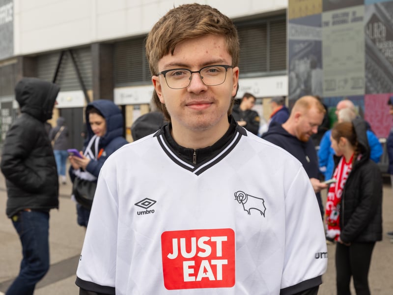 Derby County fans at the Sky Bet Championship match against Southampton at Pride Park