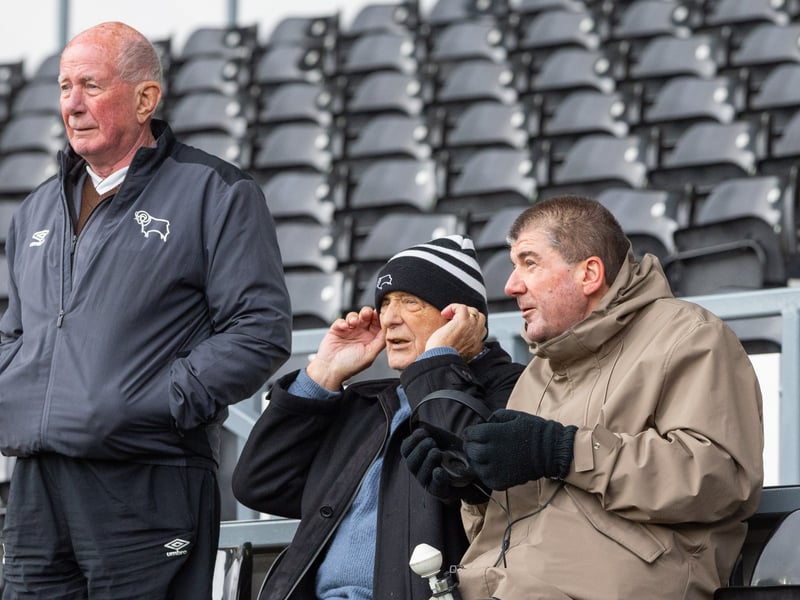 Derby County fans at the Sky Bet Championship match against Southampton at Pride Park