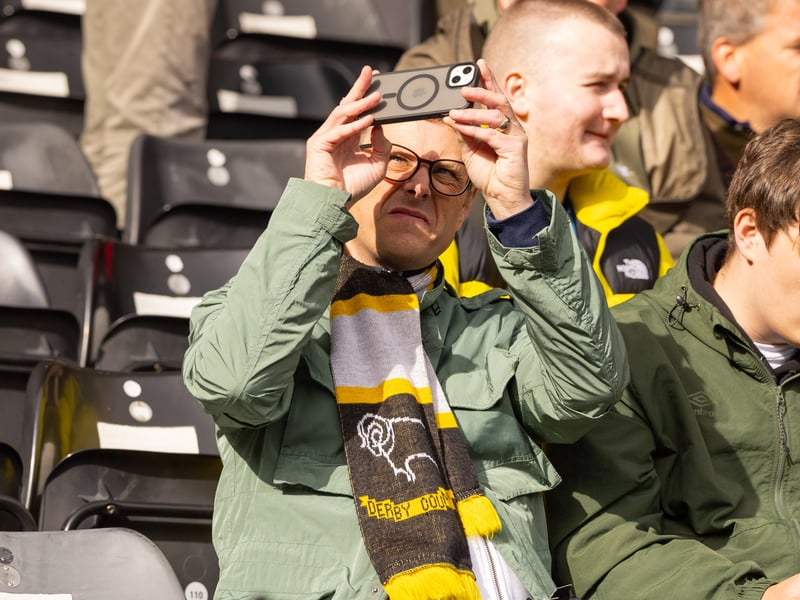 Derby County fans at the Sky Bet Championship match against Southampton at Pride Park