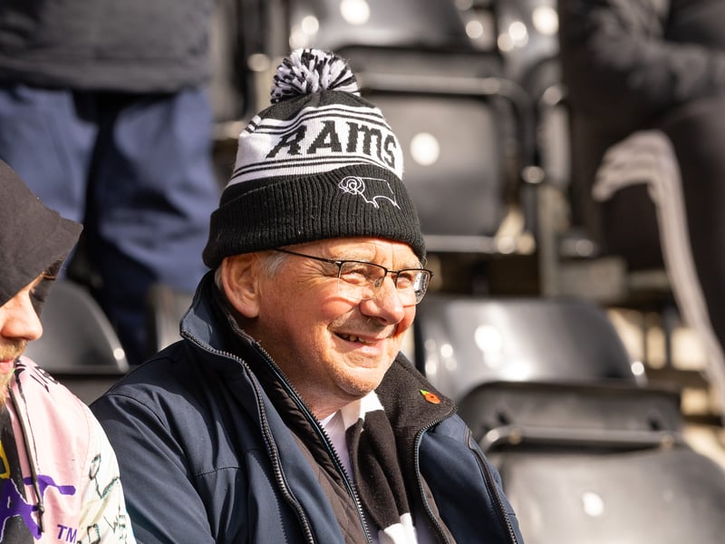 Derby County fans at the Sky Bet Championship match against Southampton at Pride Park