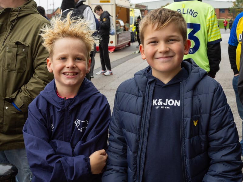 Derby County fans at the Sky Bet Championship match against Southampton at Pride Park