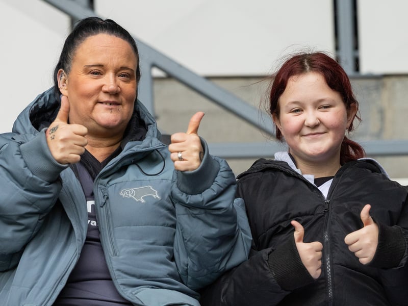 Derby County fans at the Sky Bet Championship match against Southampton at Pride Park