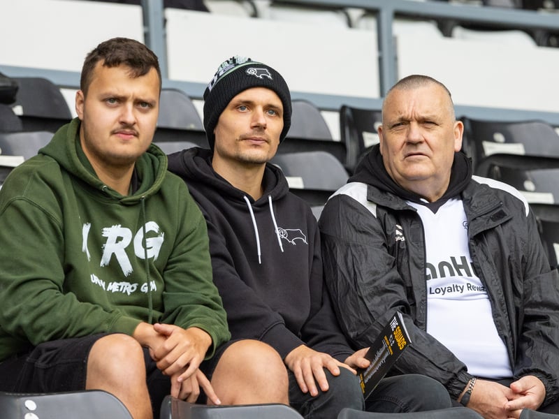 Derby County fans at the Sky Bet Championship match against Southampton at Pride Park