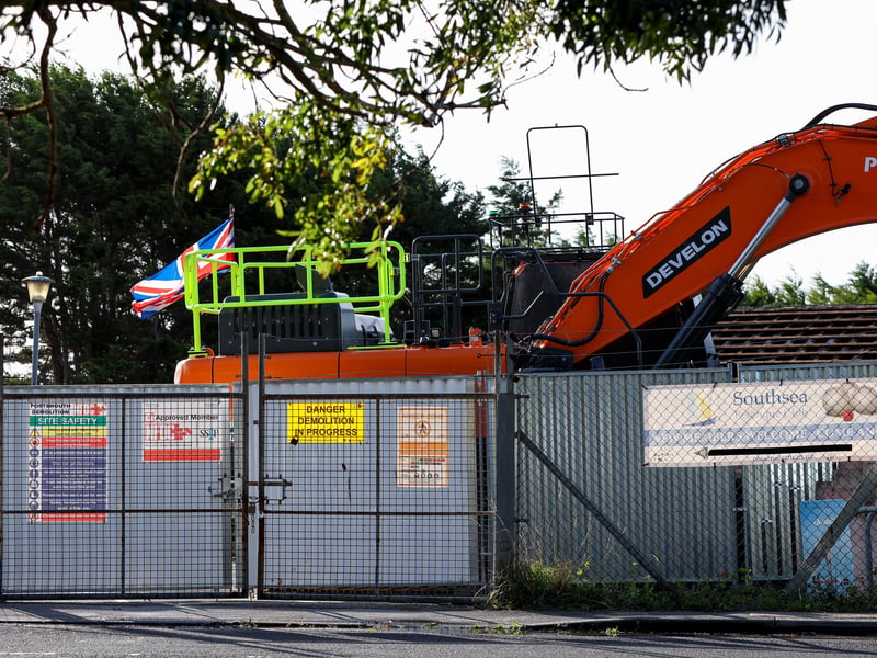 A demolition team is now on site at the former pool