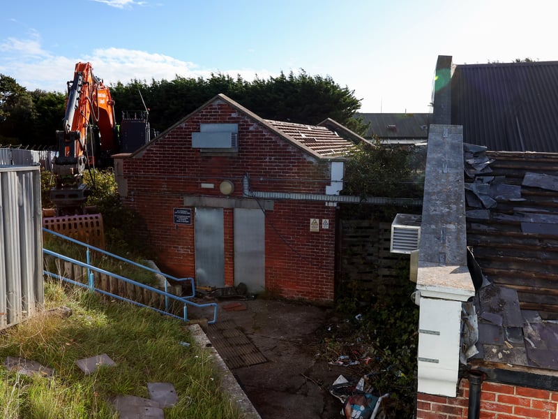 The former Eastney Swimming Pool is being demolished