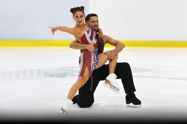 Spicing up the ice are Lilah Fear and Lewis Gibson who will be flying the flag for Team GB with Spice Girls dance routine