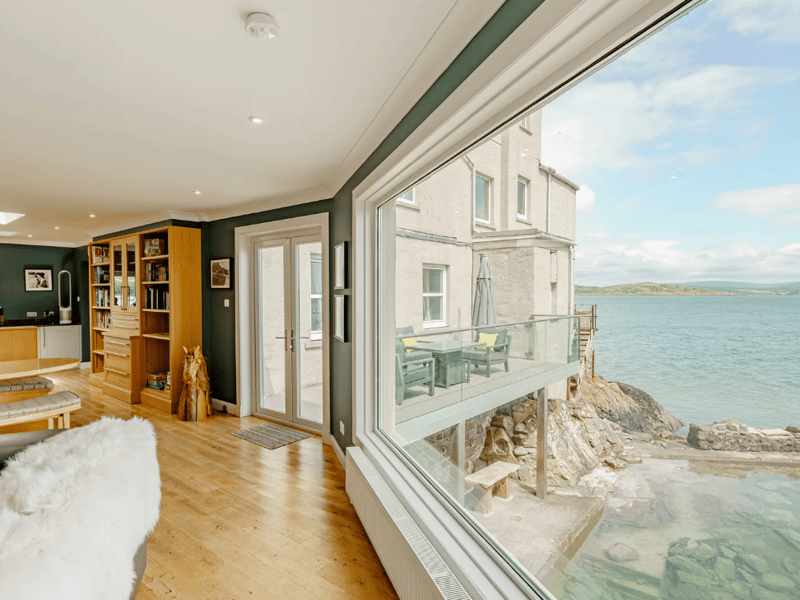 Beautiful views from the windows are visible from across the home.